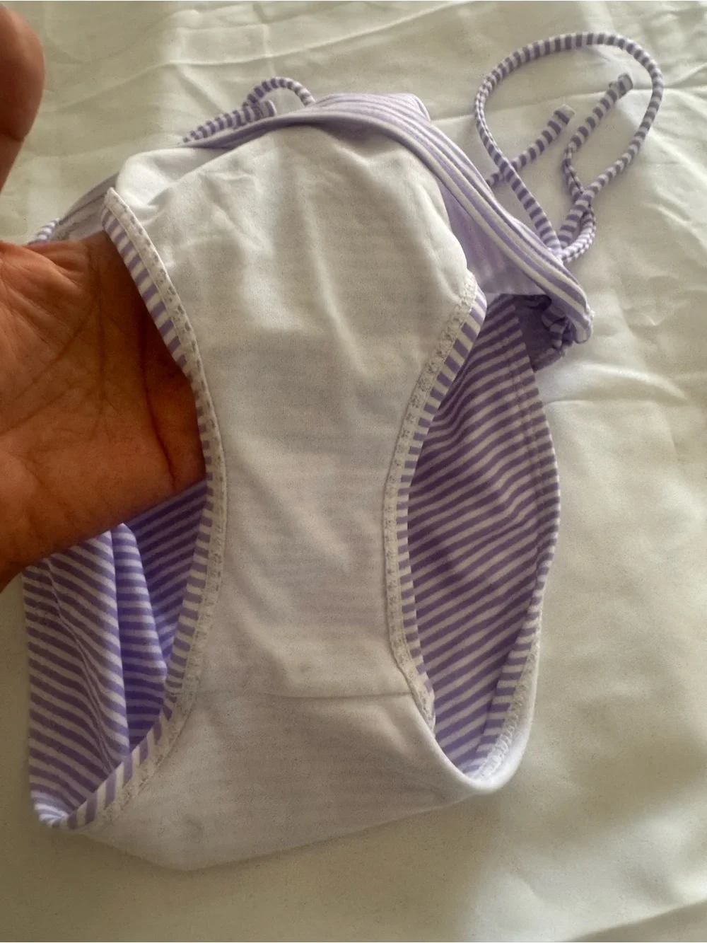 Kids Purple Stripe Swim Bottom